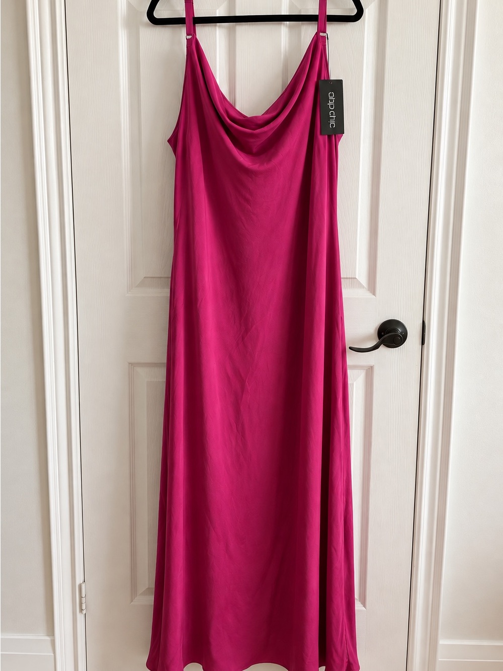 NWT - City Chic Magenta Maxi Slip Dress with Cowl Neck